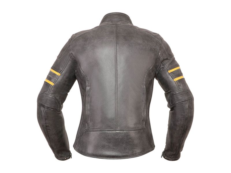 Modeka Iona Motorrad Lederjacke Damen (schwarz/gelb)