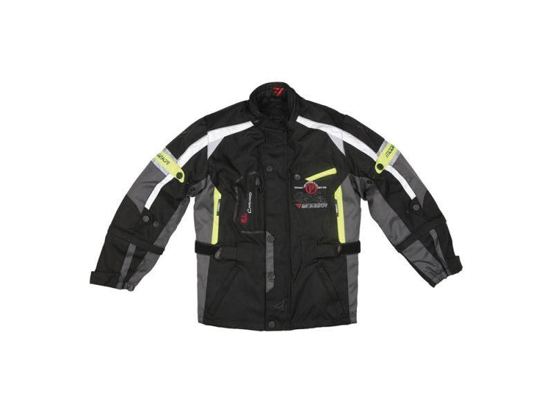 Modeka El Chango chaqueta de moto niños (negro / amarillo)