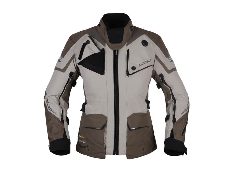 Chaqueta de moto Modeka Panamericana II para señoras (arena / caqui)
