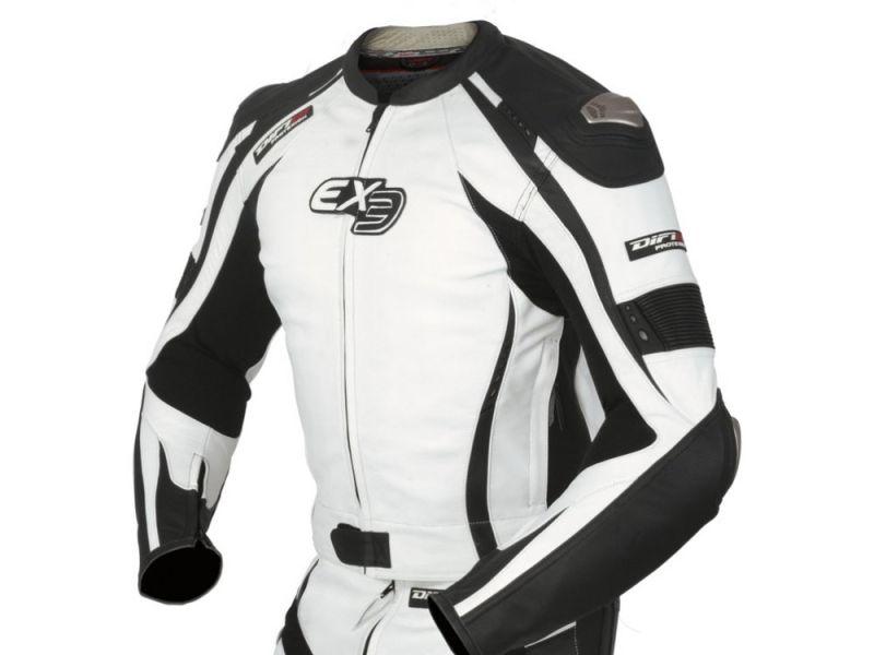 DIFI Chaqueta de moto Imola EX3 hombre (negro / blanco)
