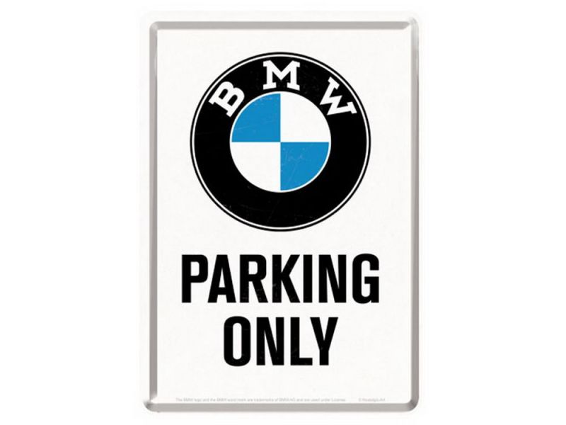 Nostalgic-Arts Postal de estaño BMW Parking Only (10x14cm)