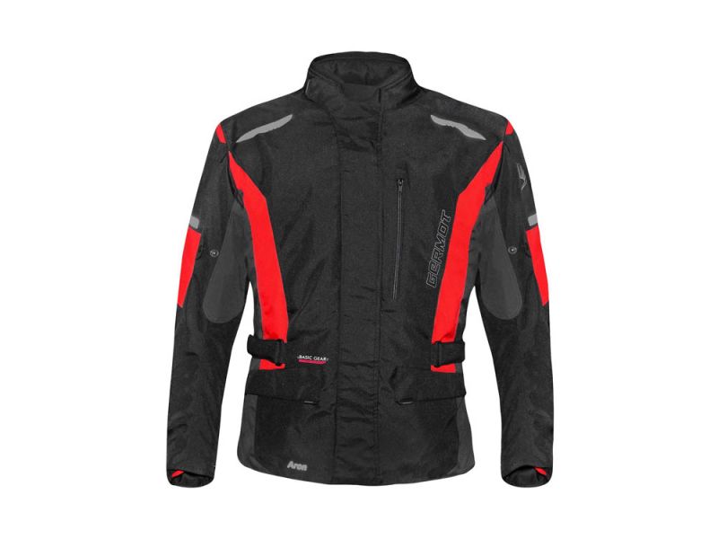 Chaqueta de moto Germot Aron niños (negro / rojo)