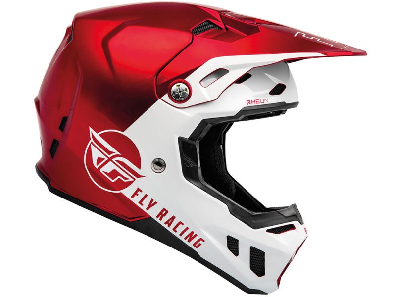 FLY Racing Formula CC Rockstar Crosshelm (rot / weiß)