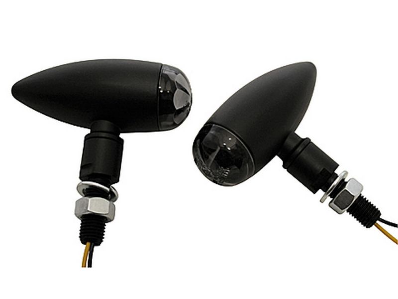 Highsider Juego de indicadores LED Micro Bullet de cristal tintado