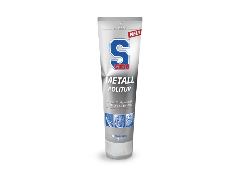 S100 Pulido de metales para aluminio / cromo / acero inoxidable (100ml)