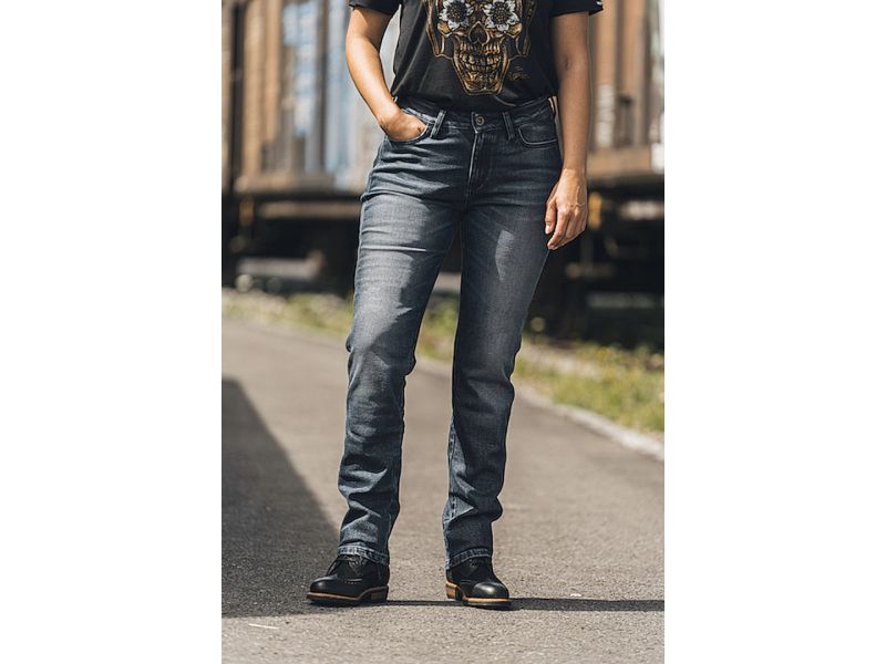 rokker rokkerTech Mid Straight Motorcycle Jeans Ladies incl. Camiseta