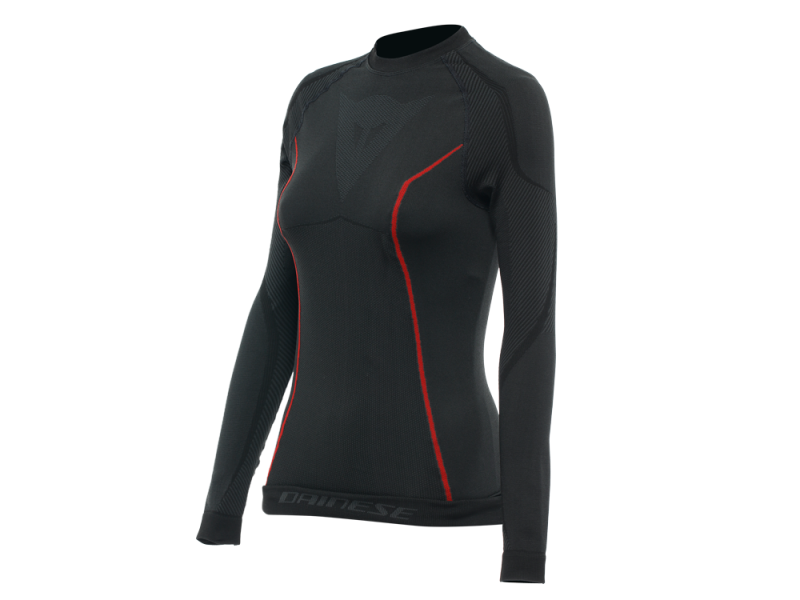 Camiseta de manga larga Dainese Thermo LS Functional Underwear Mujer (negro / rojo)