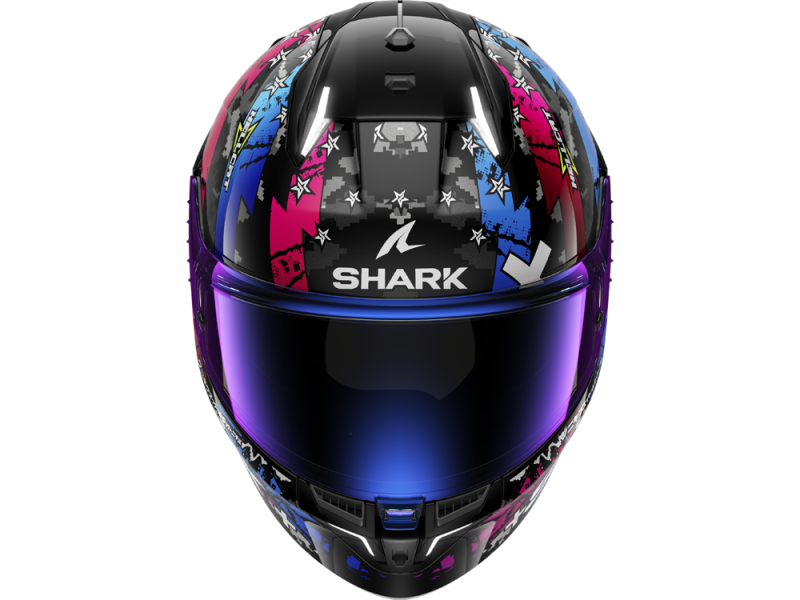Shark SKWAL i3 HELLCAT Integralhelm (Schwarz/Chrom/Blau)