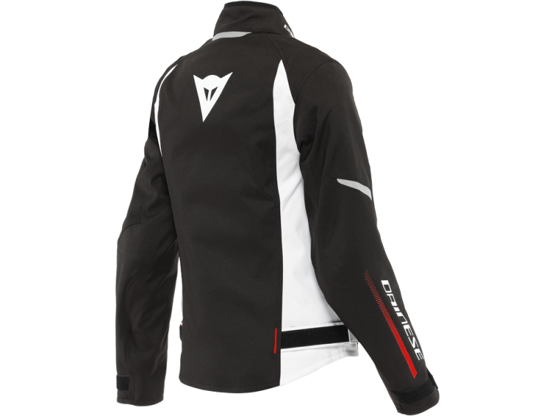 Chaqueta de moto Dainese Veloce D-Dry para mujer (negro / blanco / rojo)