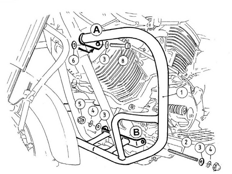 Hepco & Becker Barra de choque Yamaha XVS 1100 DragStar