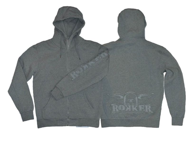rokker Sudadera con cremallera (gris)