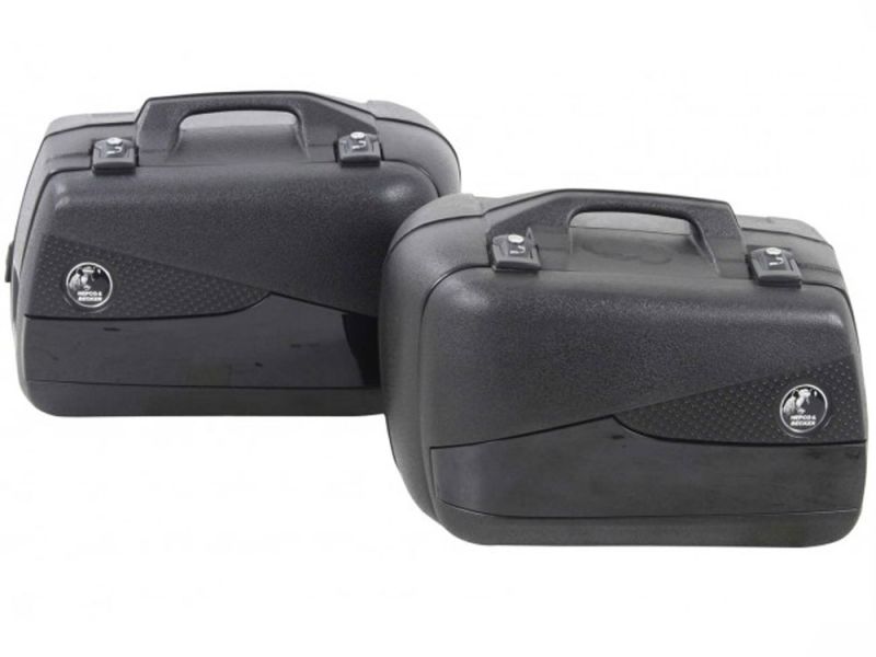 Hepco & Becker Juego de maletas laterales para moto Junior Flash 40 (negro)