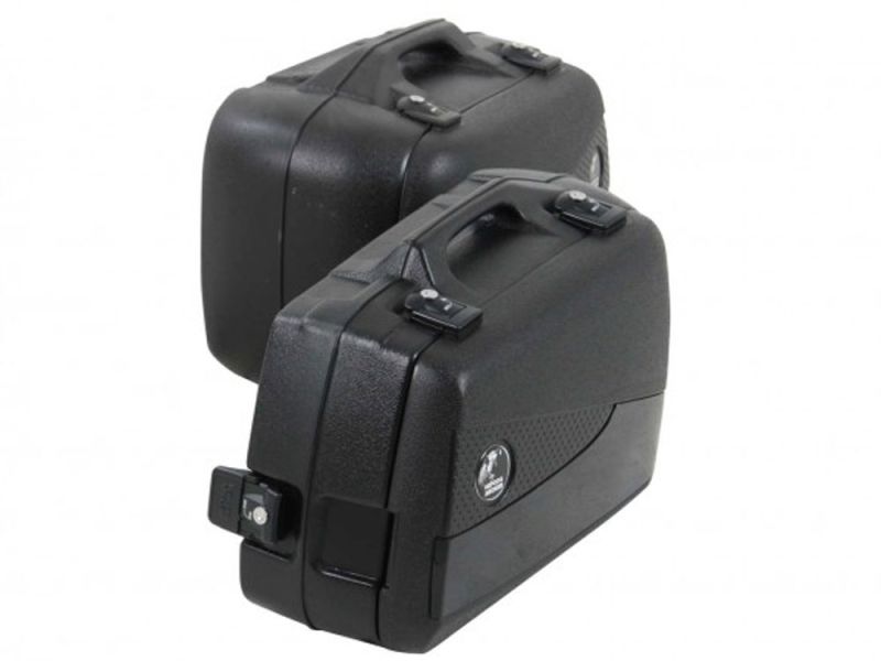Hepco & Becker Juego de maletas laterales Junior Flash 40 / 30 para moto (negro)