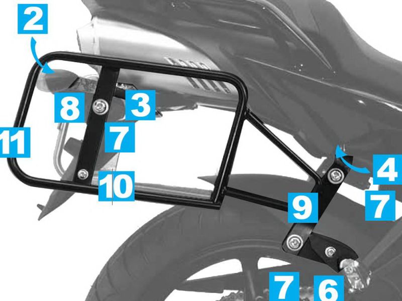 Hepco & Becker Portaequipajes Lock-It Yamaha FZ 6 Fazer S2 (plata)