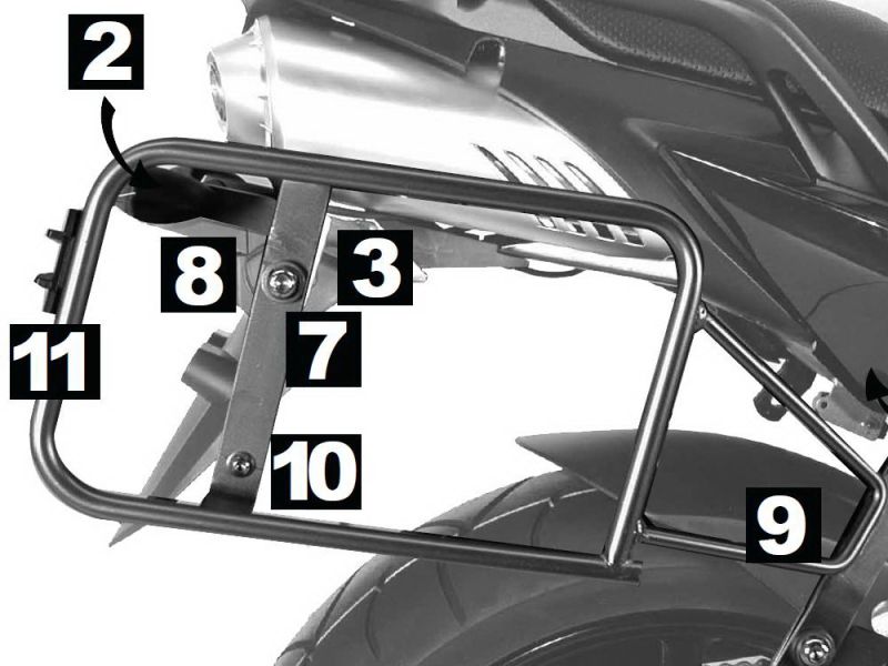 Hepco & Becker Portaequipajes Lock-It Yamaha FZ 6 / Fazer (2007-2008 plata)