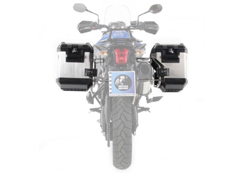Hepco & Becker Juego de alforjas laterales Xplorer con soporte Triumph Tiger 800 / XC (plata | 2011-2014)