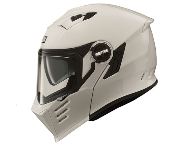 Simpson Darksome Motorrad Klapphelm (weiß)