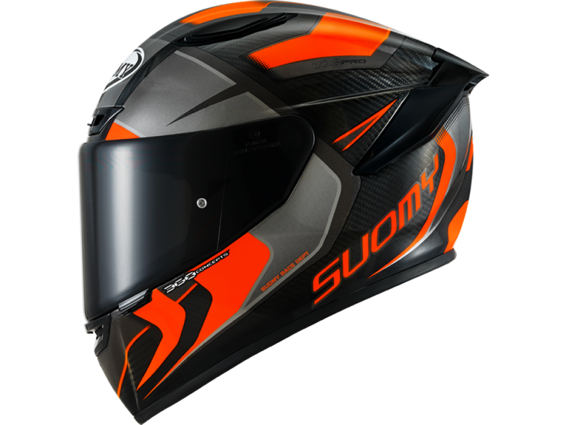 Casco integral Suomy TX-Pro Carbon Advance (negro / carbono / naranja)