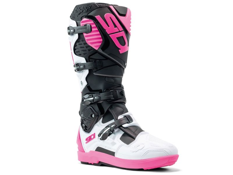 Sidi Crossfire 3 SRS Motorradstiefel (schwarz / weiß / pink)