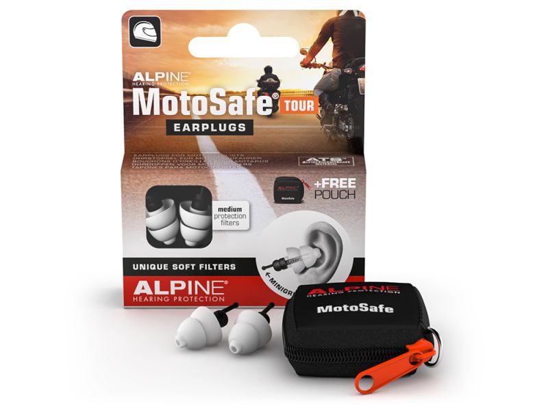 Tapones de oídos Alpine MotoSafe Tour (rojo)