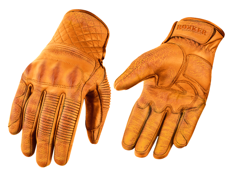 guantes de moto rokker Tucson (marrón claro)