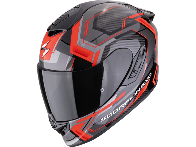 Scorpion EXO-1400 EVO II Air Linart Motorradhelm (Schwarz/Rot)