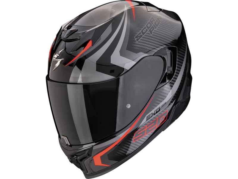 Scorpion EXO-520 EVO Air Terra Integralhelm (Schwarz/Silber/Rot)