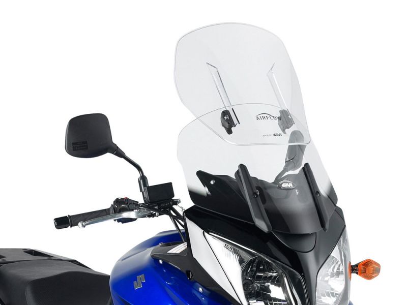 GIVI Parabrisas AirFlow ajustable Suzuki DL 650 V-Strom (2004-2011) DL 1000 V-Strom (2002-2009) Kawasaki KLV 1000 (2004-2008)