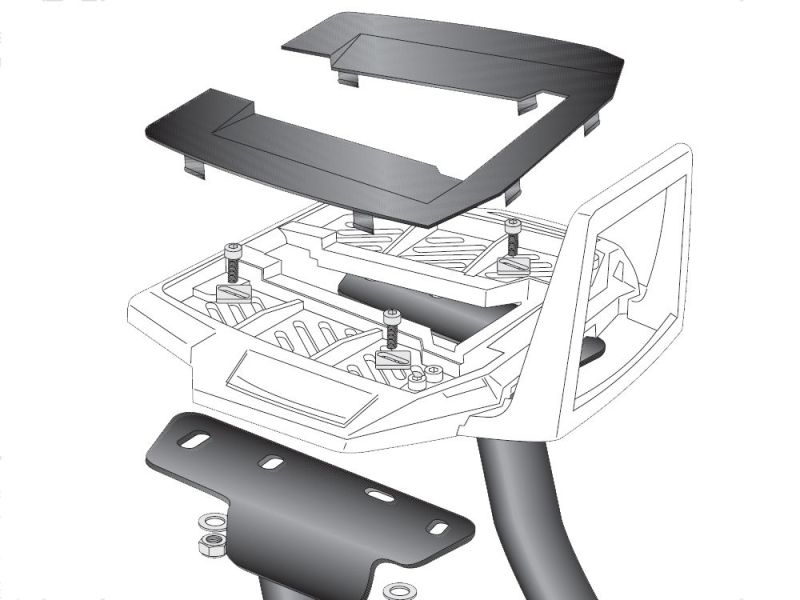 Hepco & Becker Alu Rack BMW R1200R (2015- | rojo)