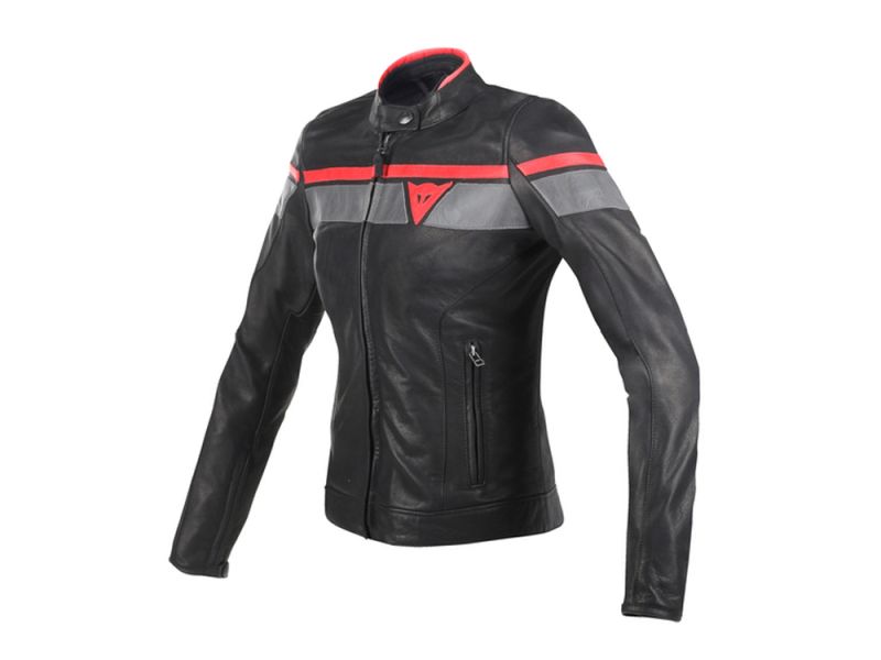 Dainese Chaqueta de moto Blackjack señoras (negro / rojo)