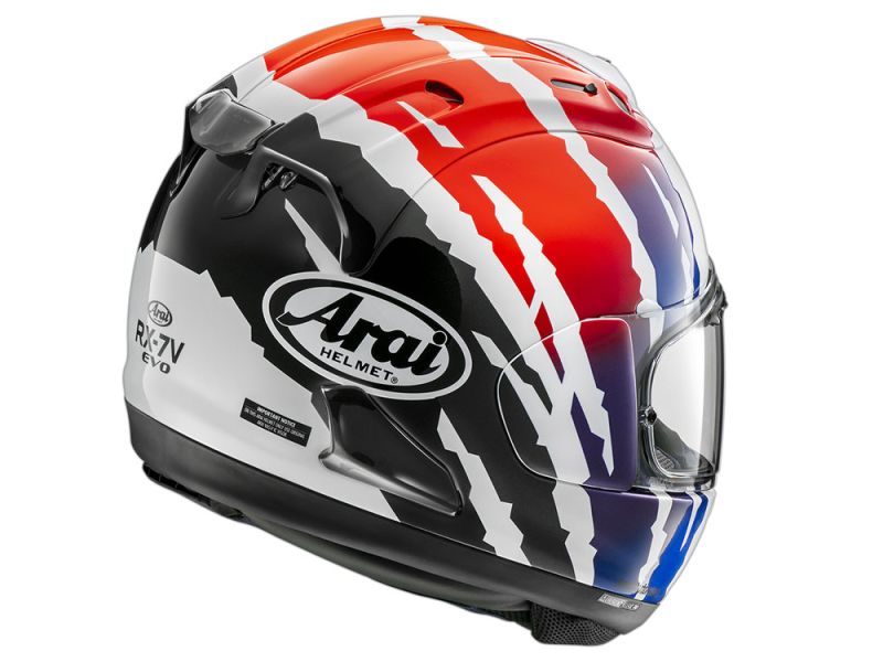 Arai RX-7V EVO Blade Red Integralhelm (weiß/rot/schwarz/blau)