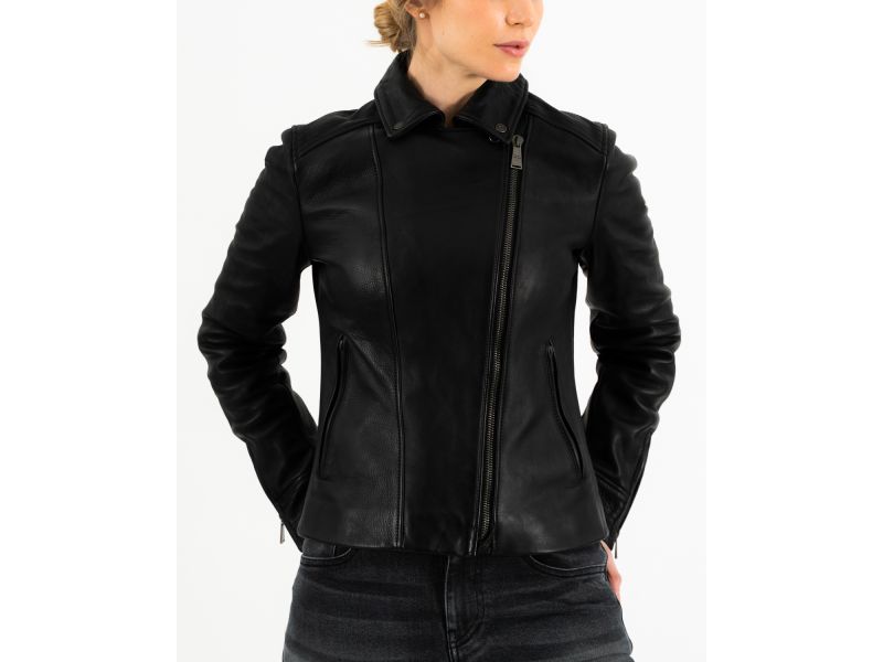 rokker Bonny Leather Motorcycle Jacket Ladies (negro)