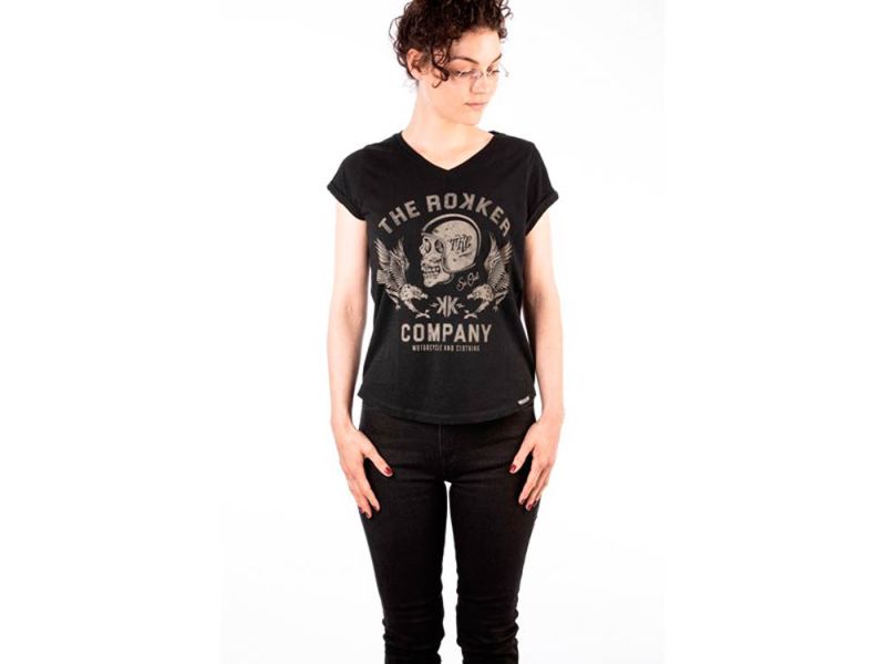 rokker Águila Camiseta Negra Señoras