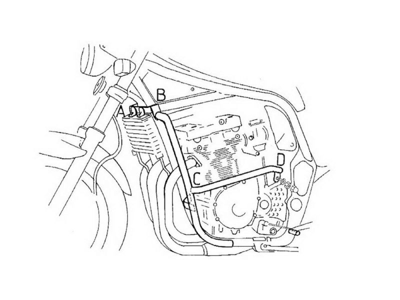 Hepco & Becker Barra de choque Suzuki GSF 600 / S Bandit (1996-1999 cromada)