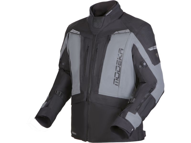 Modeka Hydron Textil- Motorradjacke Lang (Schwarz/Grau)