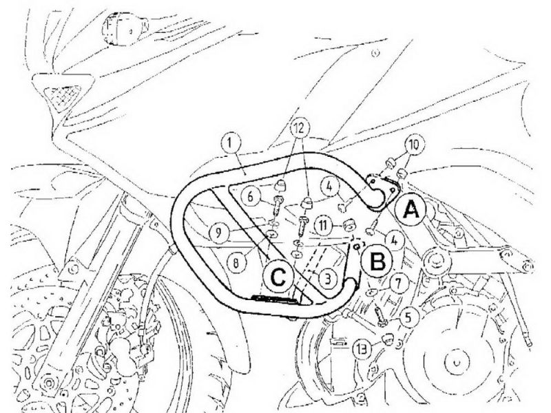Hepco & Becker Barra de choque Kawasaki KLV 1000 (2004-2008)