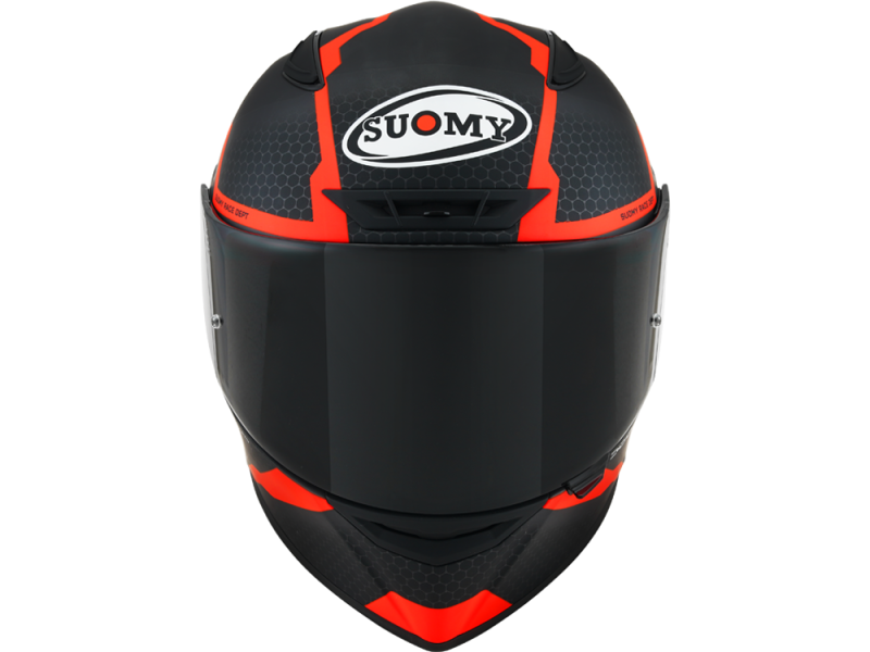 Casco integral Suomy Track-1 Reaction (antracita mate / rojo)
