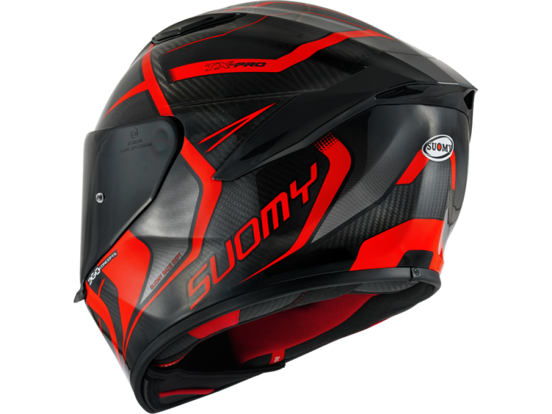 Casco integral Suomy TX-Pro Carbon Advance (negro / carbono / rojo)