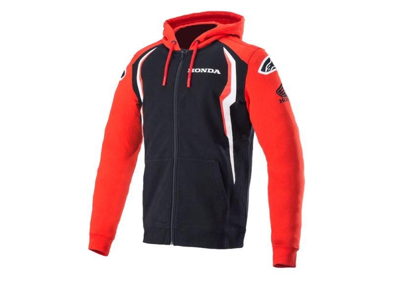 Sudadera con capucha Honda Zip de Alpinestars (rojo / negro)