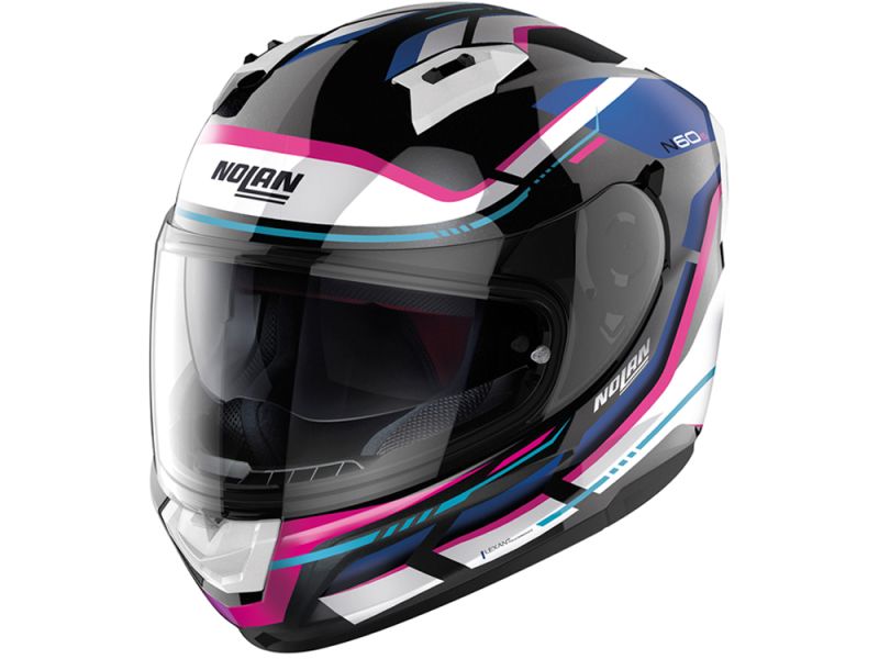 Nolan N60-6 Lancer Integralhelm (schwarz/weiß/pink/blau)