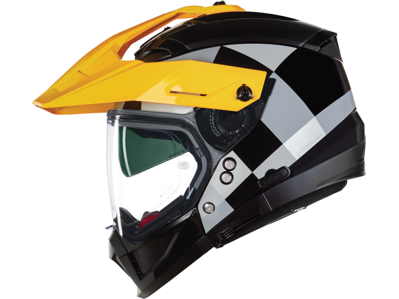 Nolan N70-2 X Ruvido N-Com Endurohelm (Schwarz/Grau/Gelb)