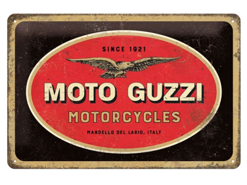 Nostalgic-Arts Moto Guzzi logo metal sign (20x30cm)