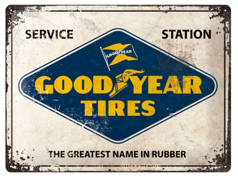 Nostalgic-Arts Letrero metálico Goodyear Logo (30x40cm)