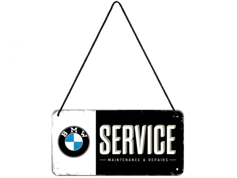 Nostalgic-Arts Cartel colgante BMW Service (10x20cm)