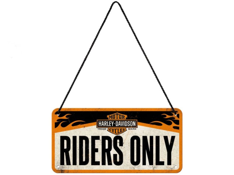Nostalgic-Arts Cartel colgante Harley Davidson Riders Only (10x20cm)