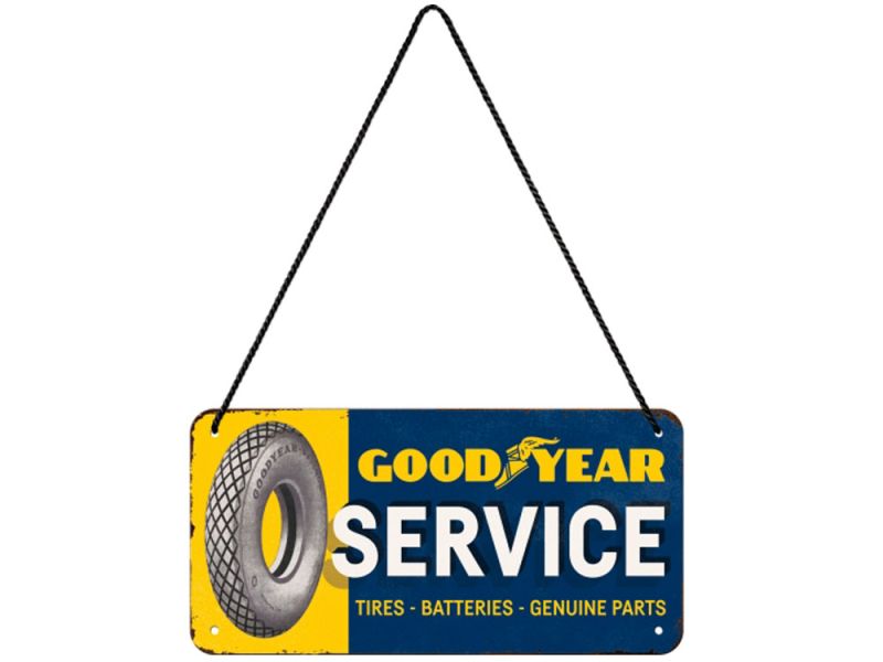 Nostalgic-Arts Cartel colgante Goodyear Service (10x20cm)