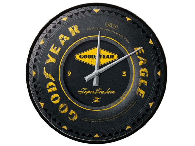 Nostalgic-Arts Reloj de pared Goodyear Wheel