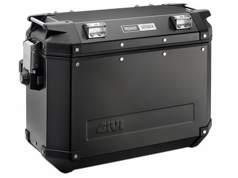 GIVI Trekker Outback OBK37BR Monokey CAM-SIDE Juego de maletas laterales para moto (negro / derecha)