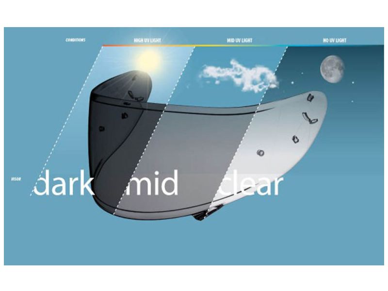 Visera Shoei CWR-1 Auto-tintada para NXR/X-Spirit 3