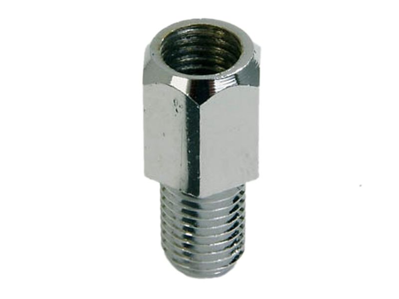 P&W Adaptador espejo M10 (agujero rosca derecha) a M10 (tornillo rosca izquierda) cromado